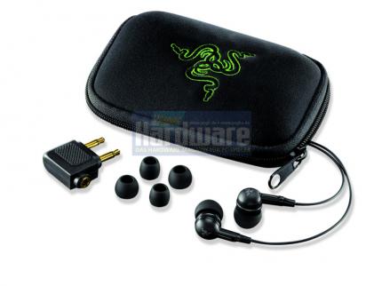 Razer Moray: Mit dabei: Aufsätze in unterschiedlichen Größen und ein Adapter fürs Flugzeug 