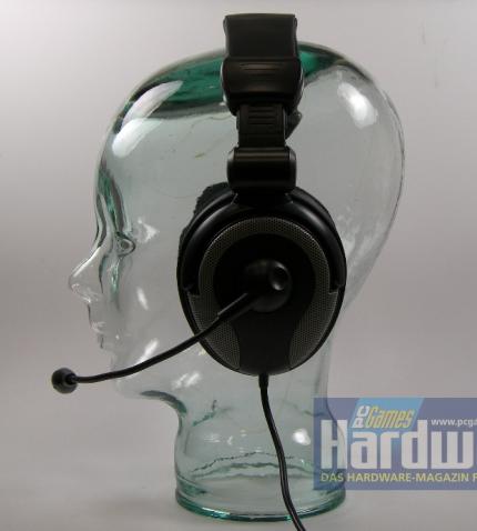 Medusa 5.1 Home: Bei manchen Lesern lässt sich der Mikrofonarm nicht so gut einstellen. (Bild: PCGH)
