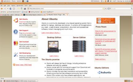 Derzeit wirbt Ubuntu noch mit dem Firefox 3.