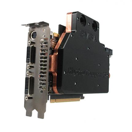 Mit der Geforce GTX 260 Core 216 HC16 stellt Evga eine wassergekühlte GTX 260 mit 216 Stream-Prozessoren vor. (Bild: Evga)