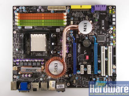 MSI DKA790GX Platinum: 790GX-Platine mit aufwendiger Kühlung, Onboard-Grafik und gutem OC-BIOS. (Bild: PCGH)