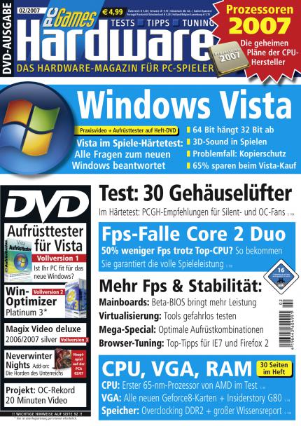Titelseite der PCGH 02/2007