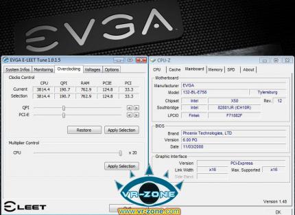 Das Tuning-Tool Evga E-Leet (Bild: VR-Zone)