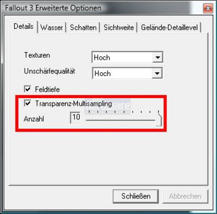 Fallout 3: TMSAA im Grafikmenü