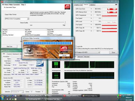 Ati Stream: Avivo Video-Converter im Praxistest: CPU- und GPU-Belastung im PC Games Hardware Praxistest. Offenbar nutzt in unserem Testverfahren der Avivo Video-Converter die eingesetzte HD 4670 nicht.