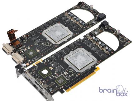 Die Geforce GTX 295 in einzelnen PCBs