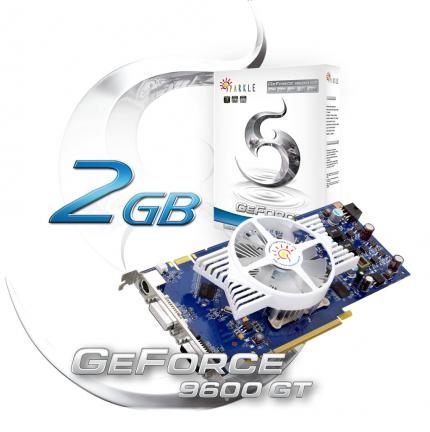 Sparkle Geforce 9600 GT mit 2.048 MiByte Videospeicher.