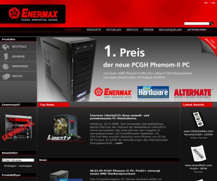 Beantworten Sie Fragen zur neuen Enermax-Webseite und gewinnen Sie einen PCGH-PC.