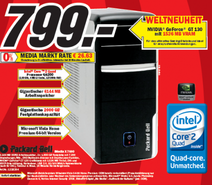 Komplettsystem von Media Markt mit Nvidia Geforce GT130