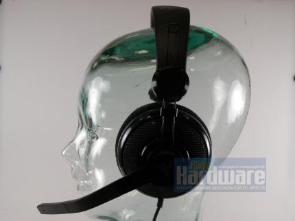 Razer Carcharias: Die gemütlichen Hörmuscheln umschließen auch große Ohren.
