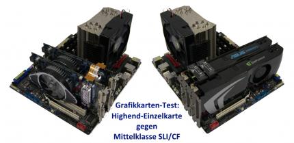 Test: Highend-Karte gegen Mittelklasse-SLI/CF