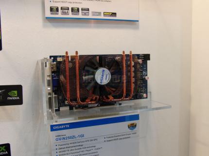Die Geforce GTS 250 von Gigabyte: Mit Zalman-Kühler, aber offenbar ohne 3-Wege-SLI