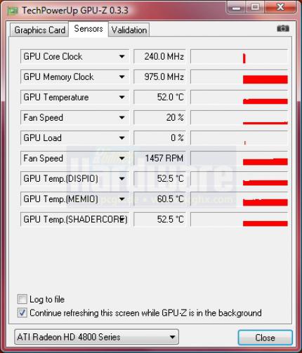 Radeon HD 4890: Der Speicher taktet wie bei der HD 4870 im 2D-Modus nicht herunter.