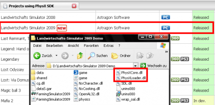 Landwirtschafts-Simulator 2009 Demo: Physik dank Physx