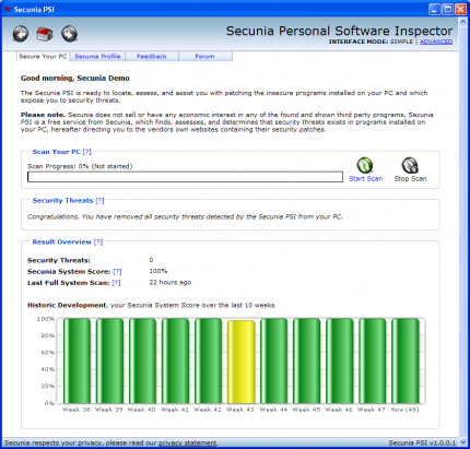 Secunia Personal Software Inspector (PSI)