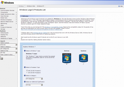 Windows Logo Product List