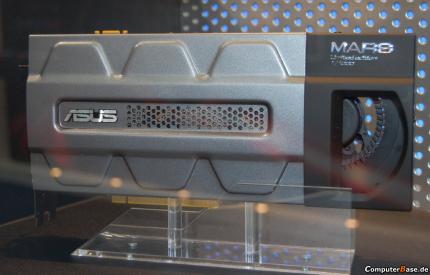Asus GTX 295 Mars: Limitierte Grafikkarte, die zwei GTX 285 in einem eigenen Design vereint.