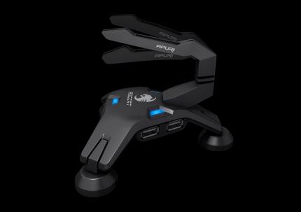 Roccat Apuri ist ein aktiver USB-Hub inklusive Maus-Bungee und das erste Produkt aus der SDMS-Reihe.