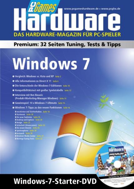 Windows 7 - PC Games Hardware Premium 09/09: Startseite des Premium-Teils mit Inhalt