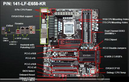 P55-Mainboards von EVGA besitzen den NF200