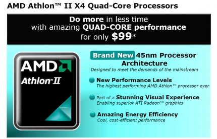Athlon II X4 - Listenpreis: 99 US-Dollar