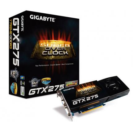 GV-N275SO-18I: Geforce GTX 275 mit 1.792 MiByte VRAM aus Gigabytes Super-Clocked-Serie. (1)