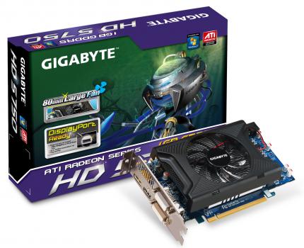 Gigabyte HD 5750 - GV-R575D5-1GD mit Verpackung