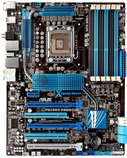 Asus P6X58D Premium ist eines von acht für den Gulftown freigegebenen Mainboards.