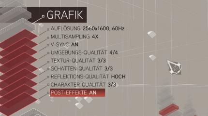 Assassin's Creed 2: Das Grafikmenü