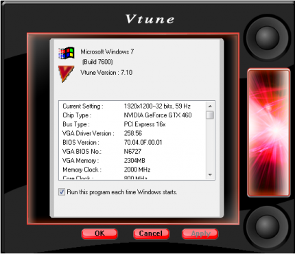 vTune: Das aktuelle BIOS lautet 'N6727'