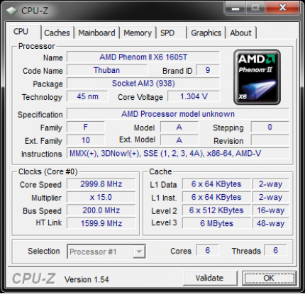AMD Phenom II X4 960T: 6-Kern-CPU mit vier Herzen gesichtet (2)