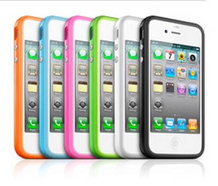 Apple kündigt bunte Bumper für das Iphone 4 an.