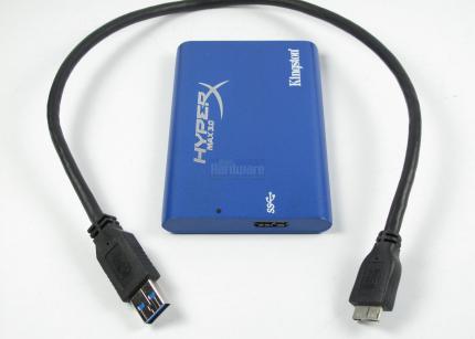 Kingston HyperX Max3.0 SHX100U3 128G - Lieferung mit 47cm-Kabel (Buchse-zu-Buchse)