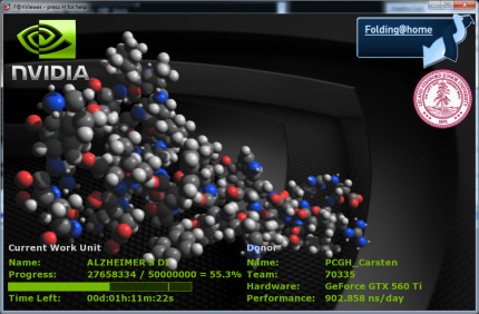 Folding@Home auf einer Geforce GTX 560 Ti