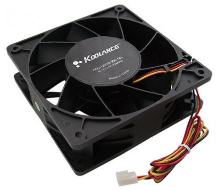 Koolance hat mit dem FAN-12038HBK-184 einen neuen 120-mm-Lüfter im Programm.