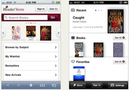 Sony Reader-App auf dem iPhone? Vermutlich eher nicht.