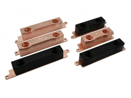 Die Deckel der Watercool Heatkiller SW-X erscheinen vor erst in zwei verschiedenen Längen und zwei verschiedenen Materialien, eine vernickelte Ausführung soll folgen. Die Bodenplatten sind Mainboard-spezifisch, eine Universalhalterung wird es nicht geben.