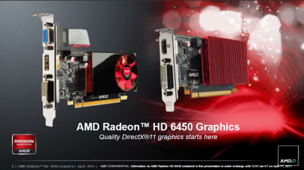 AMD HD6450 Caicos: Auch passiv erhältlich.