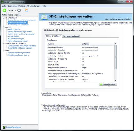 Geforce-Treiber: AF aktivieren