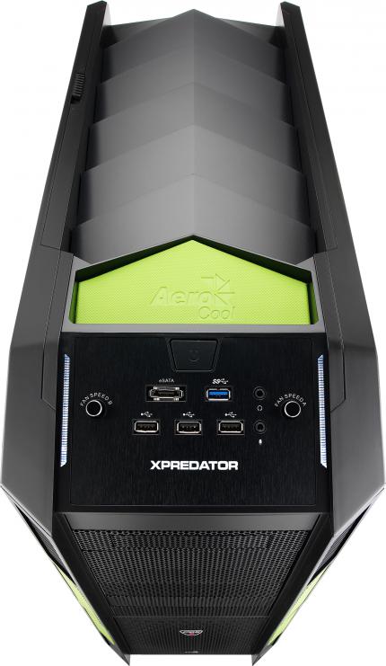 Aerocool X-Predator Evil Green Edition - Wuchtiger Tower im grün-schwarzen Gewand. (7)