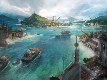 Wie die ersten Entwürfe zeigen, sind typische Spielelemente, etwa die freie Marktwirtschaft oder eine Spielwelt mit Inseln, auch im Anno mit Zukunftsthematik enthalten.