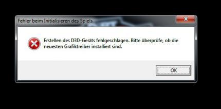 Dirt Showdown: Fehlermeldung beim Spielen mit DX9-Grafikkarten.
