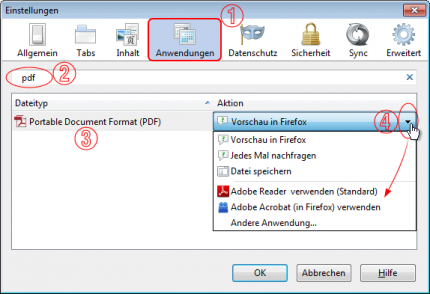 Tipp: Firefox PDF-Viewer deaktivieren