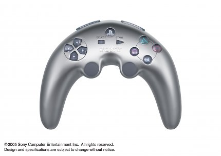 Boomerang-Prototyp des Playstation-3-Controllers.
