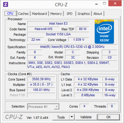 Xeon E3 1230v3: Unter Last