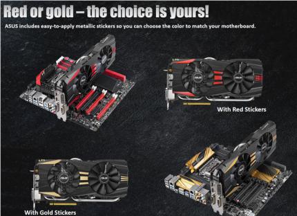 Asus Geforce GTX 780 Ti TOP: Separate Metallaufkleber-Kits (2)