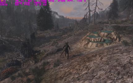 Der MSI Afterburner (On-Screen Display) offenbart die enorme Speicherbelegung im stark modifizierten Skyrim.