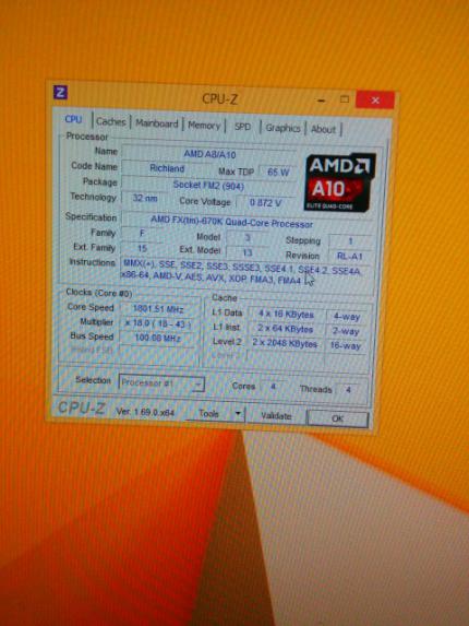 AMD FX-670K: Screenshot CPU-Z