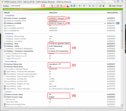 HBAO+ und SGSSAA im Nvidia Inspector