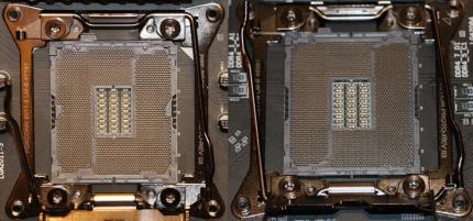Gigabyte X99 SOC Force (links) vs. X99 SOC Force LN2 (rechts)